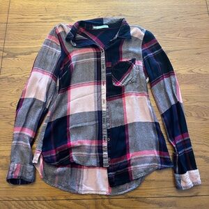 Maurices Pink and Blue Button Down Shirt